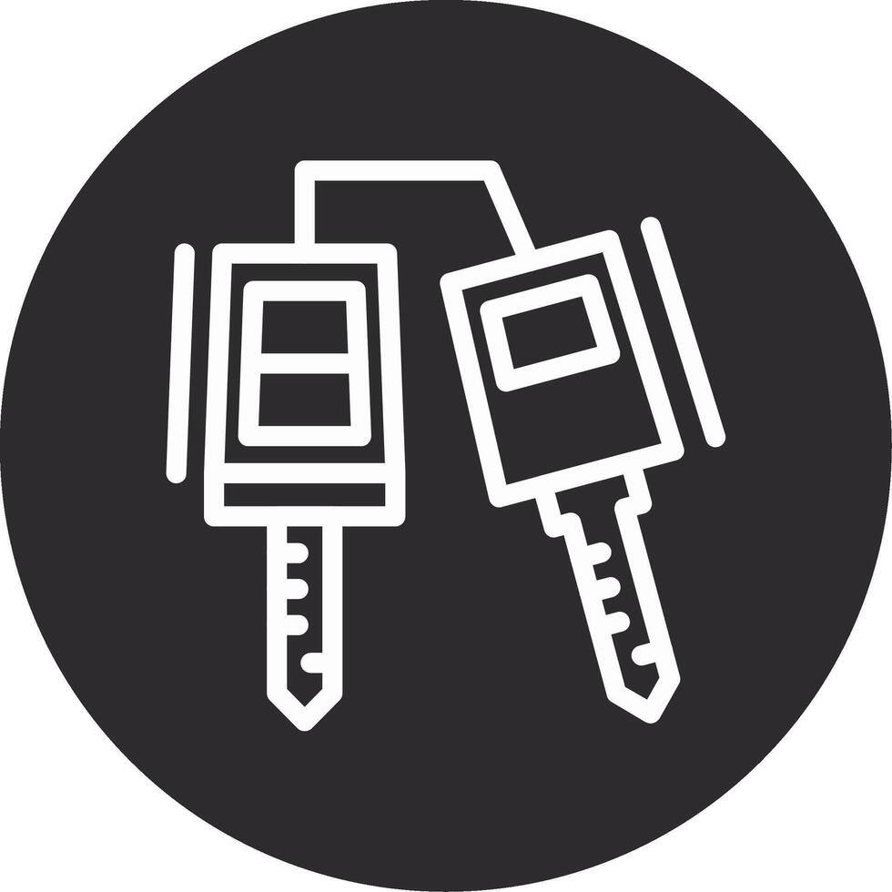 Valet key Inverted Icon vector