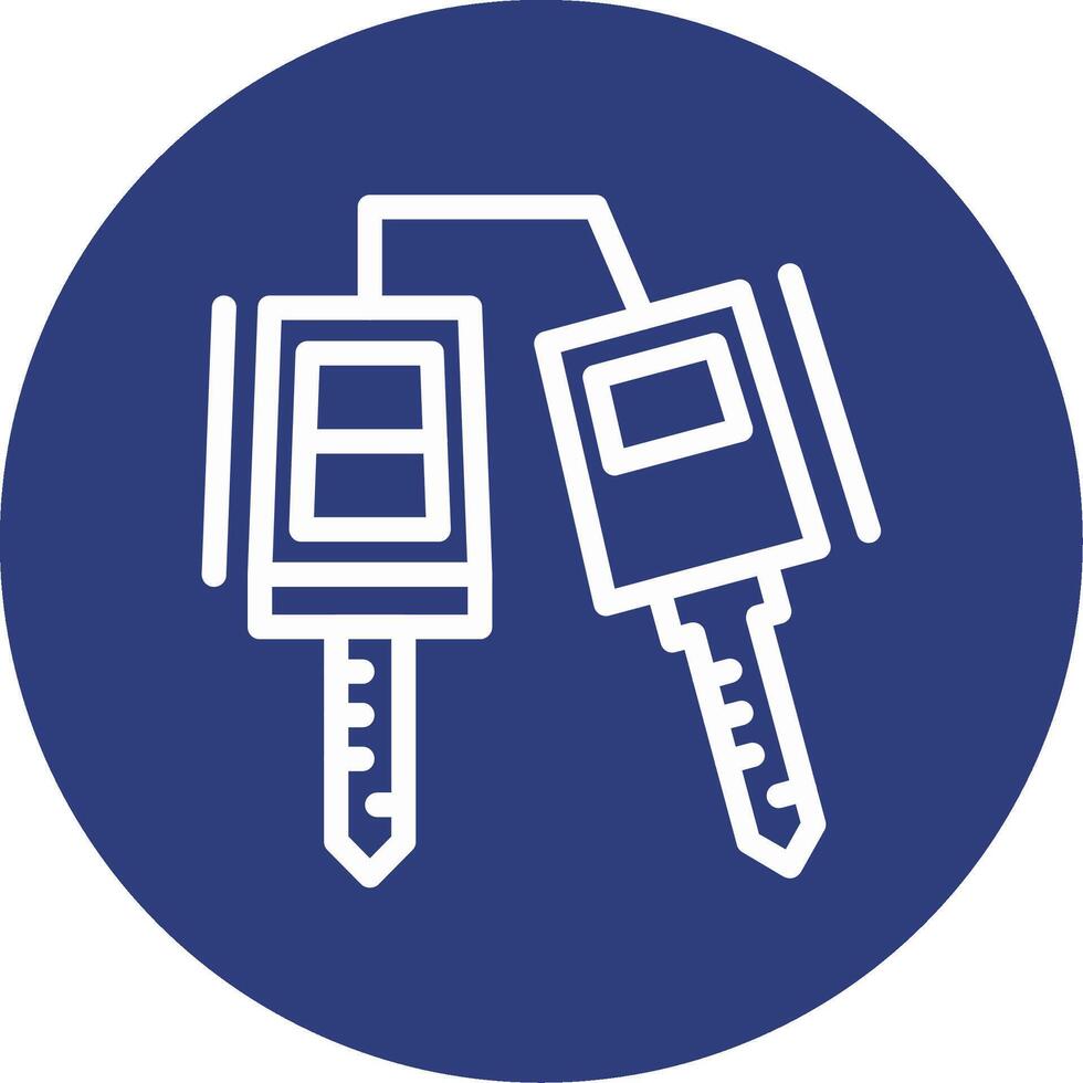 Valet key Outline Circle Icon vector