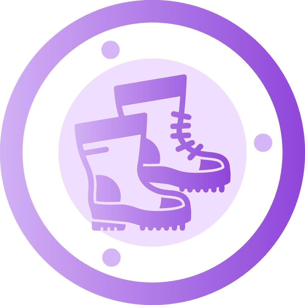 Hiking boots Glyph Gradient Icon vector