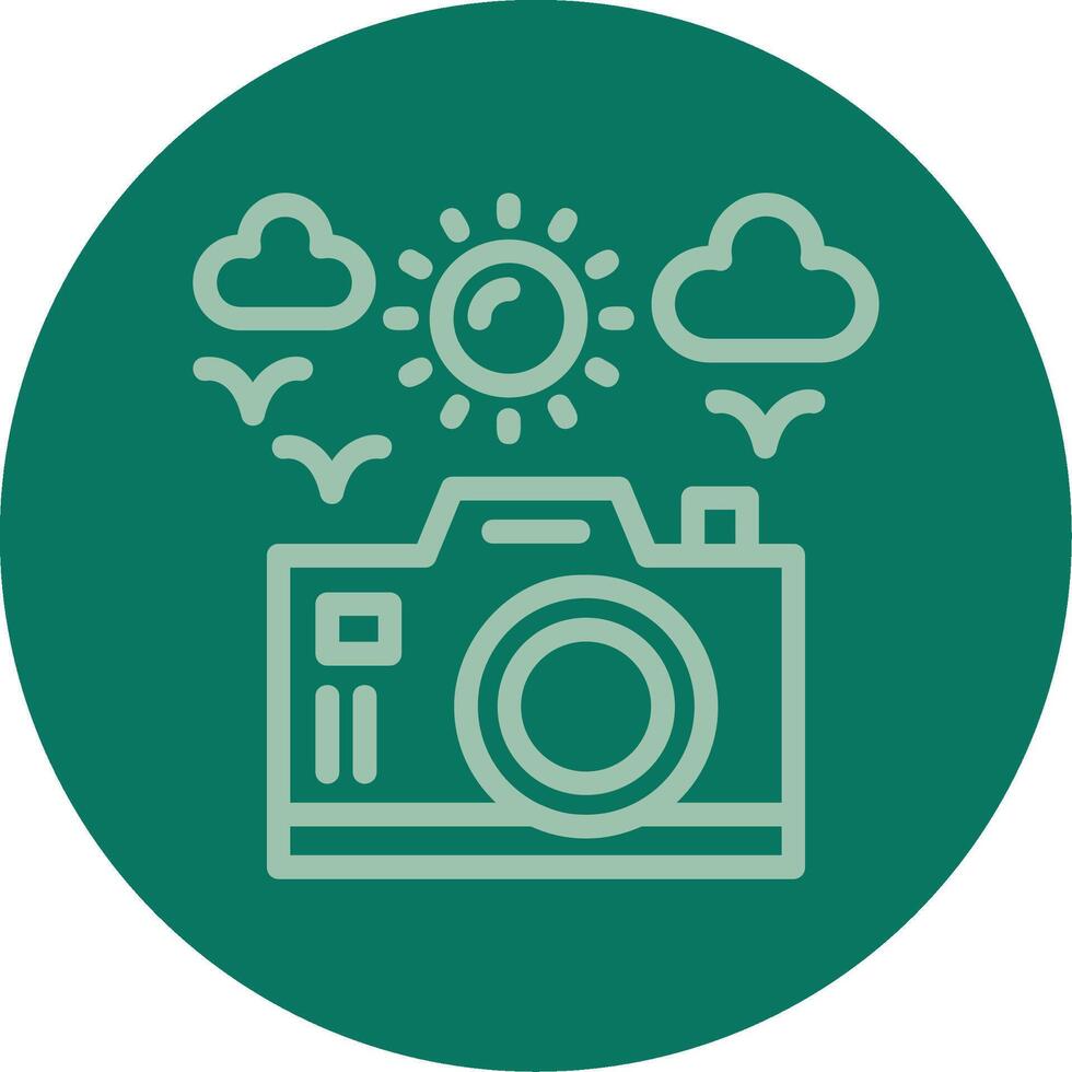Camera Line Multi color Icon vector