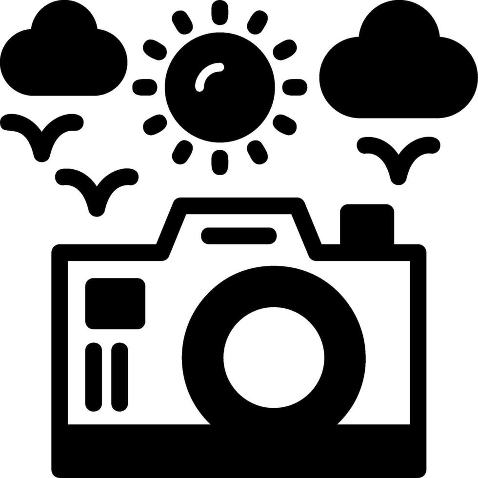 Camera Glyph Icon vector