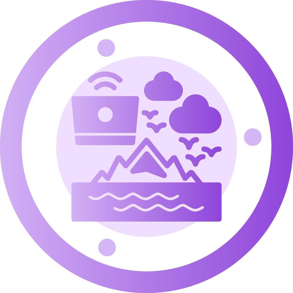 Wanderlust Glyph Gradient Icon vector