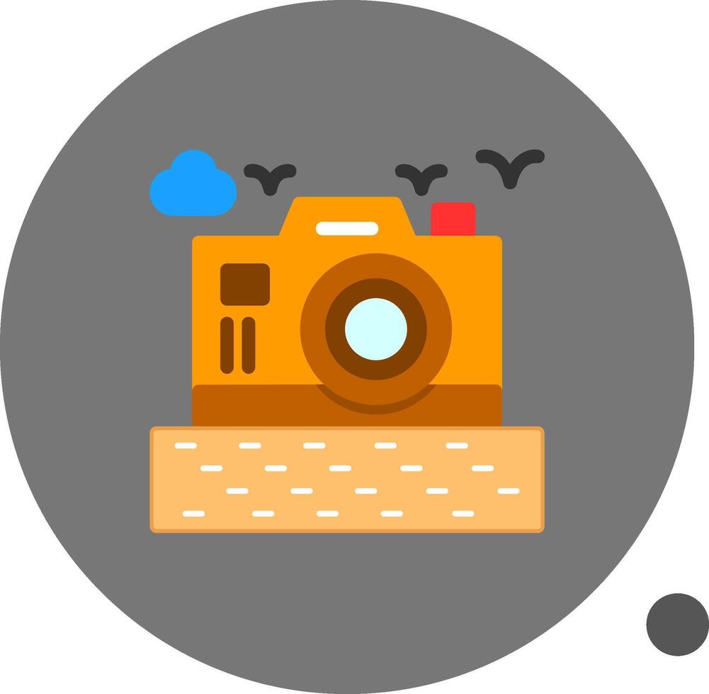 Travel blog Flat Shadow Icon vector