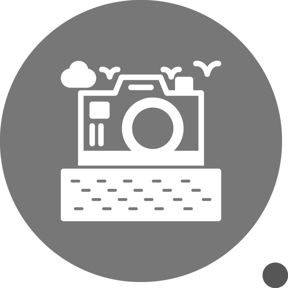 viaje Blog glifo sombra icono vector