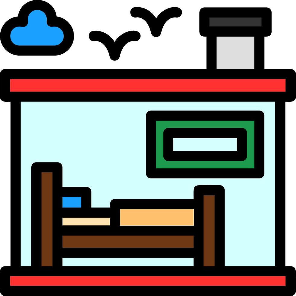 Airbnb Line Filled Icon vector