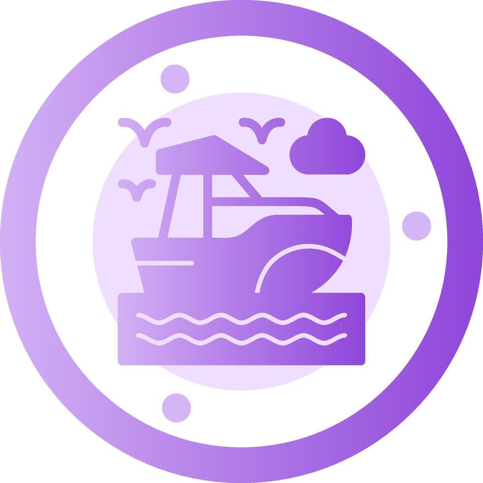 Boat Glyph Gradient Icon vector