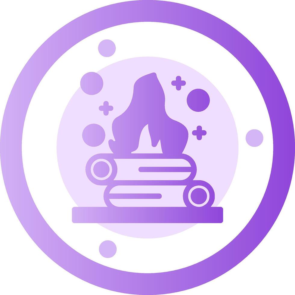 Campfire Glyph Gradient Icon vector