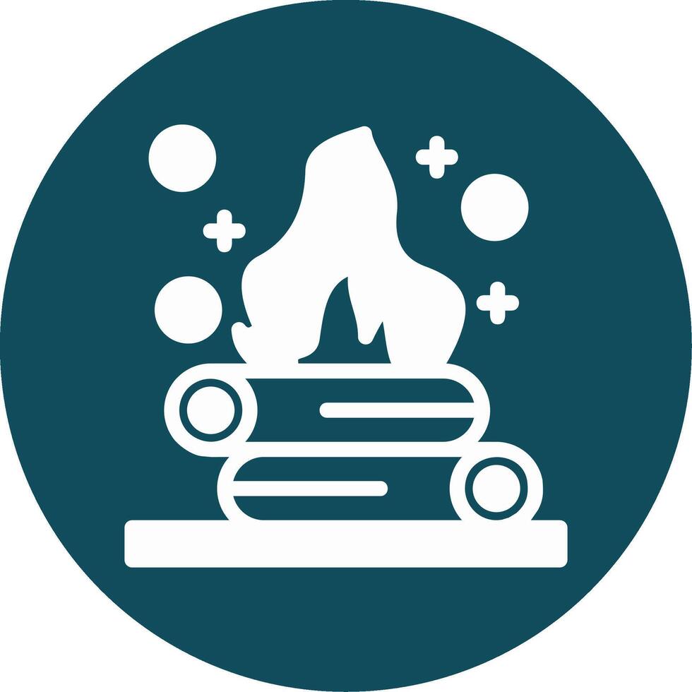 Campfire Glyph Circle Icon vector