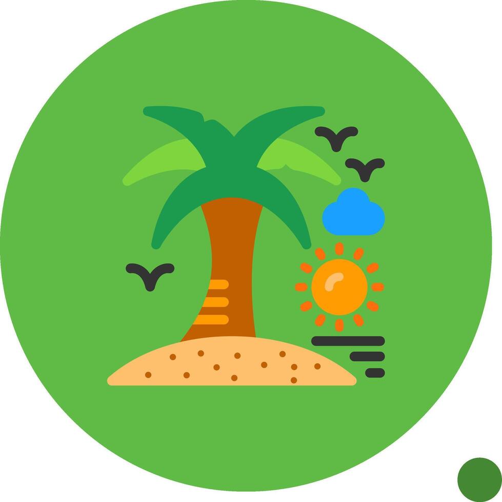 Palm tree Flat Shadow Icon vector