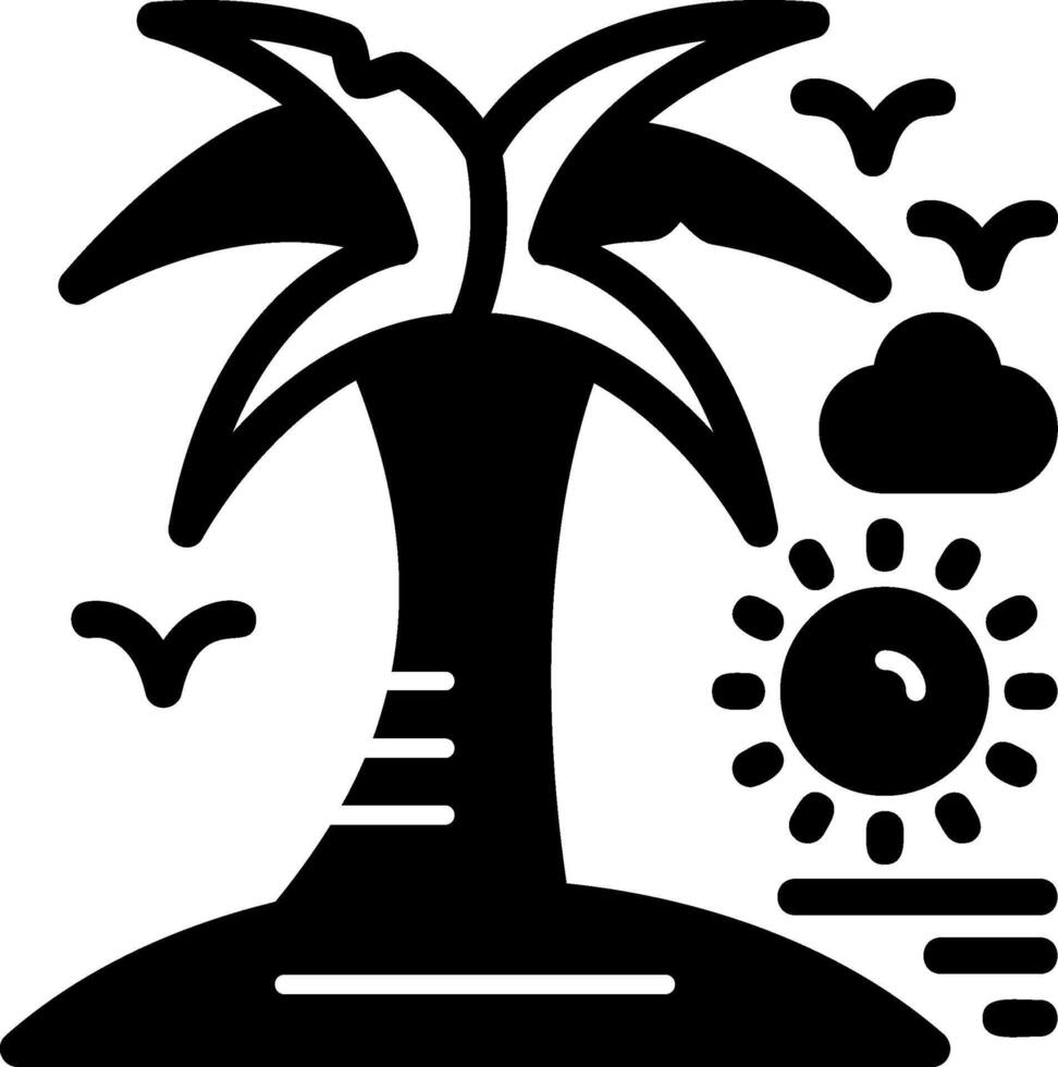 Palm tree Glyph Icon vector