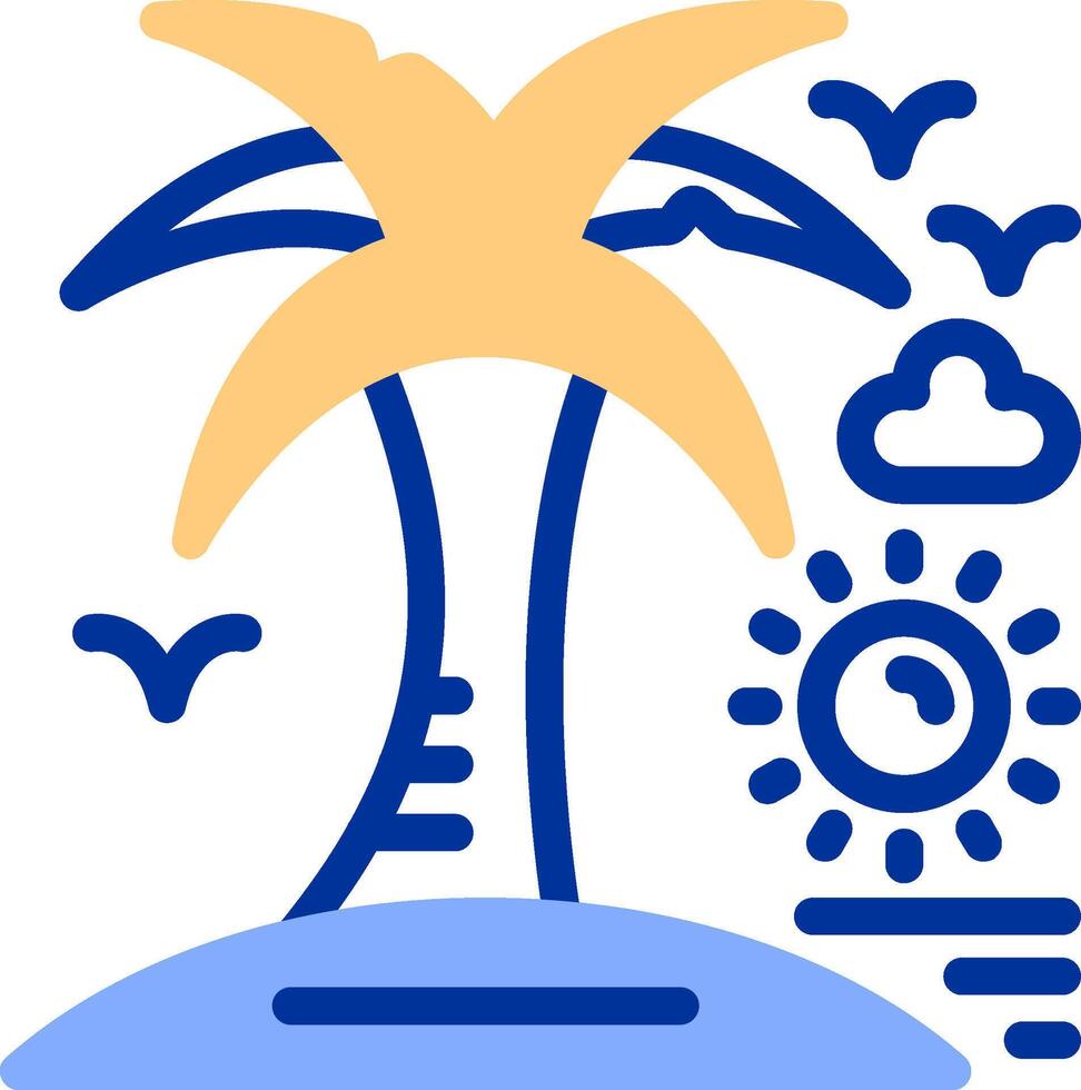 Palm tree Color Filled Icon vector