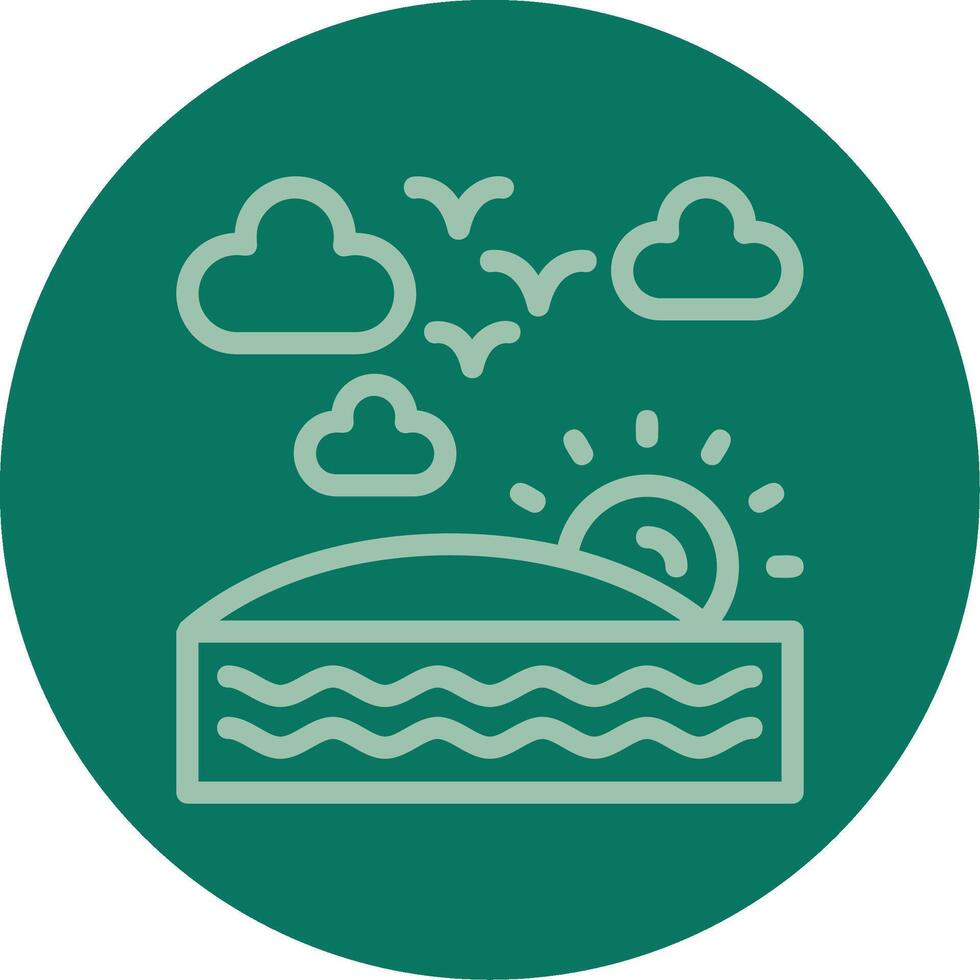 Sunrise Line Multi color Icon vector