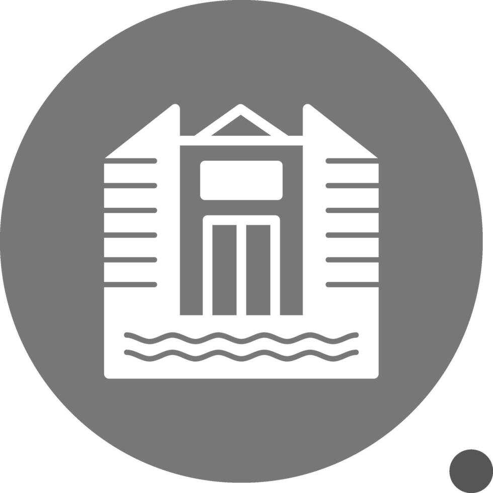 City skyline Glyph Shadow Icon vector