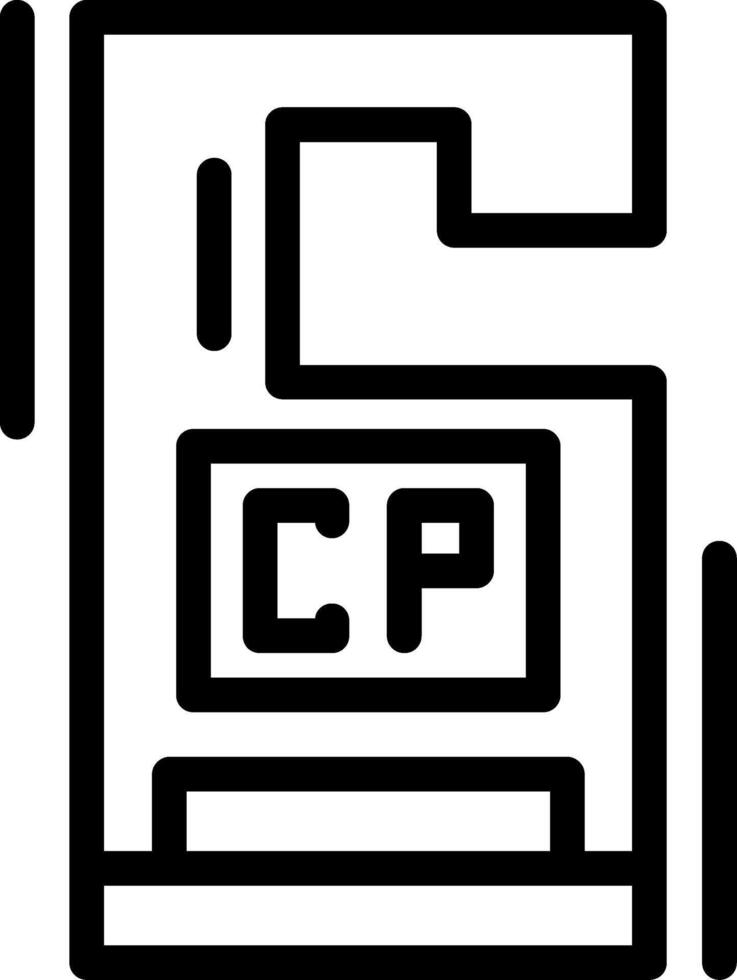 Carpool permit Line Icon vector