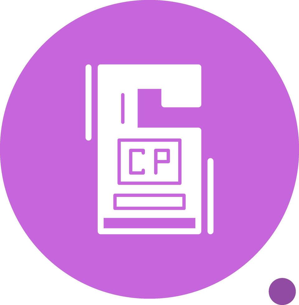 Carpool permit Glyph Shadow Icon vector