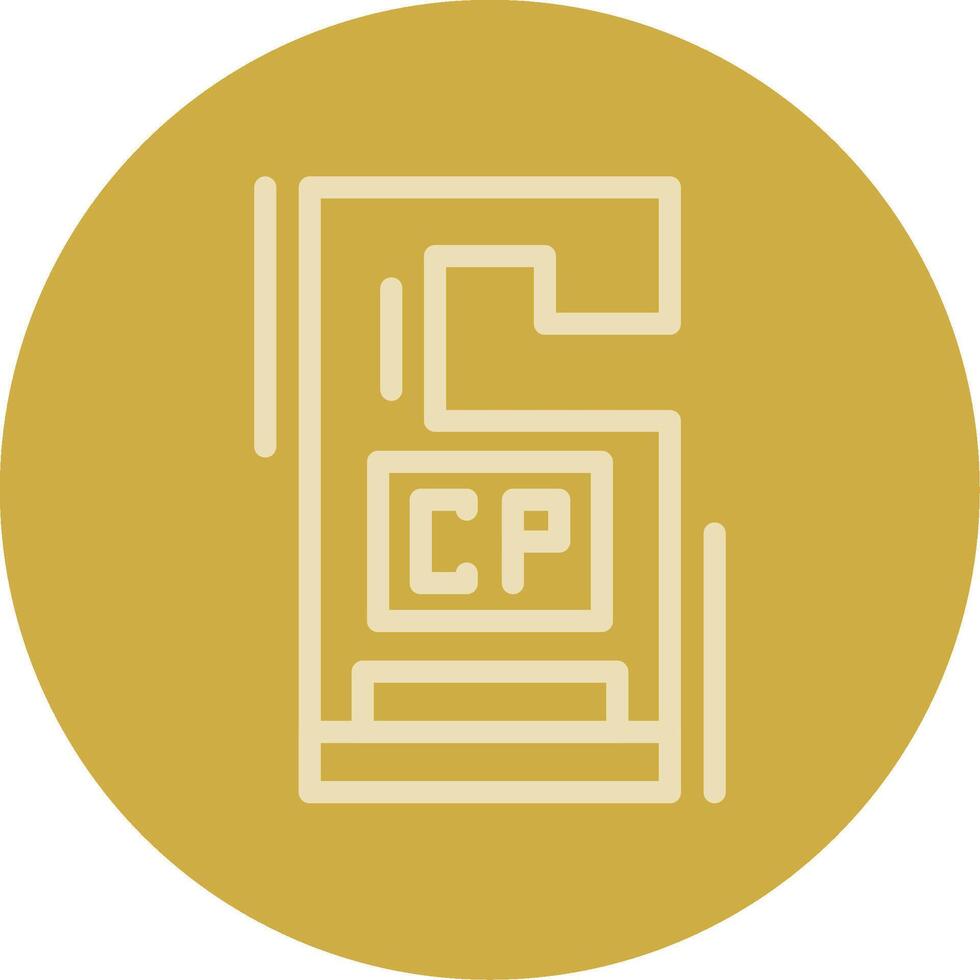 Carpool permit Line Multi color Icon vector