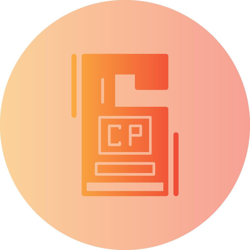 Carpool permit Gradient Circle Icon vector