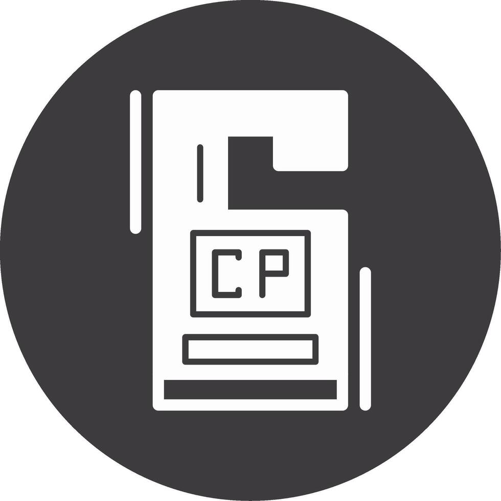 Carpool permit Glyph Circle Icon vector