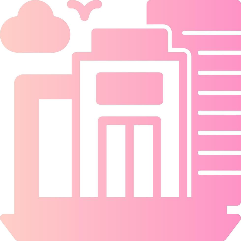 Virtual office Solid Multi Gradient Icon vector