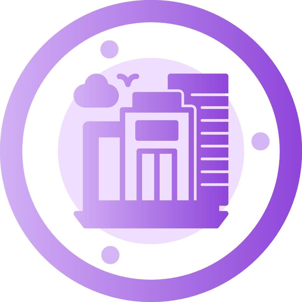 Virtual office Glyph Gradient Icon vector