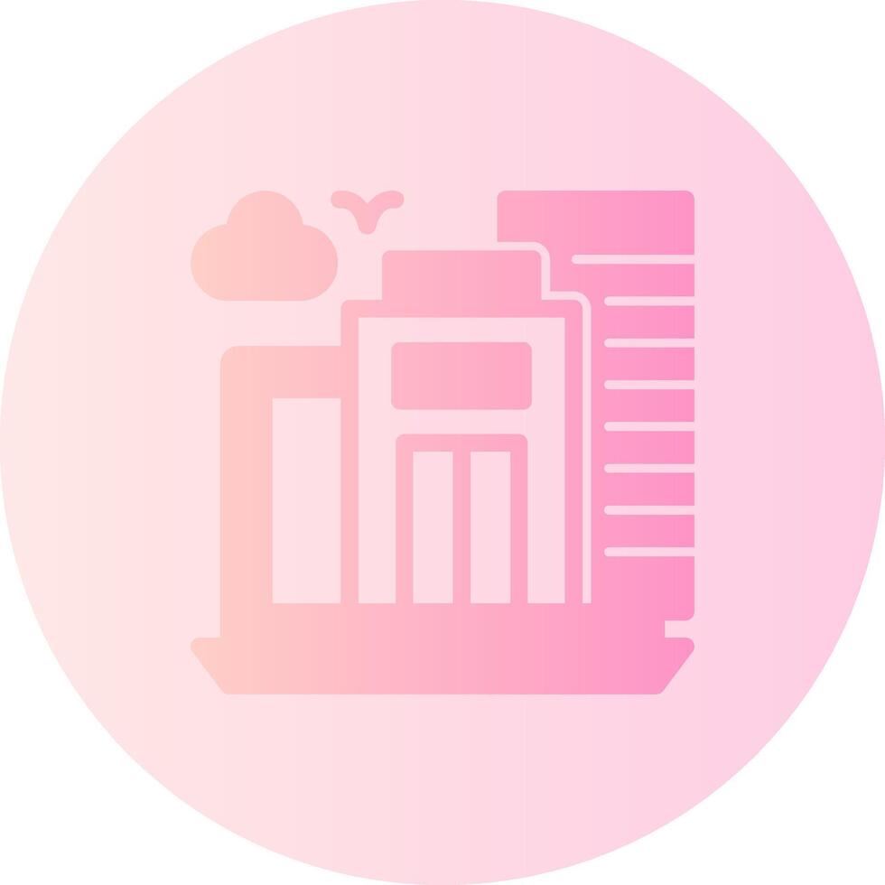 Virtual office Gradient Circle Icon vector