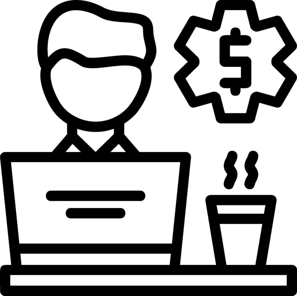 Freelance gig Line Icon vector