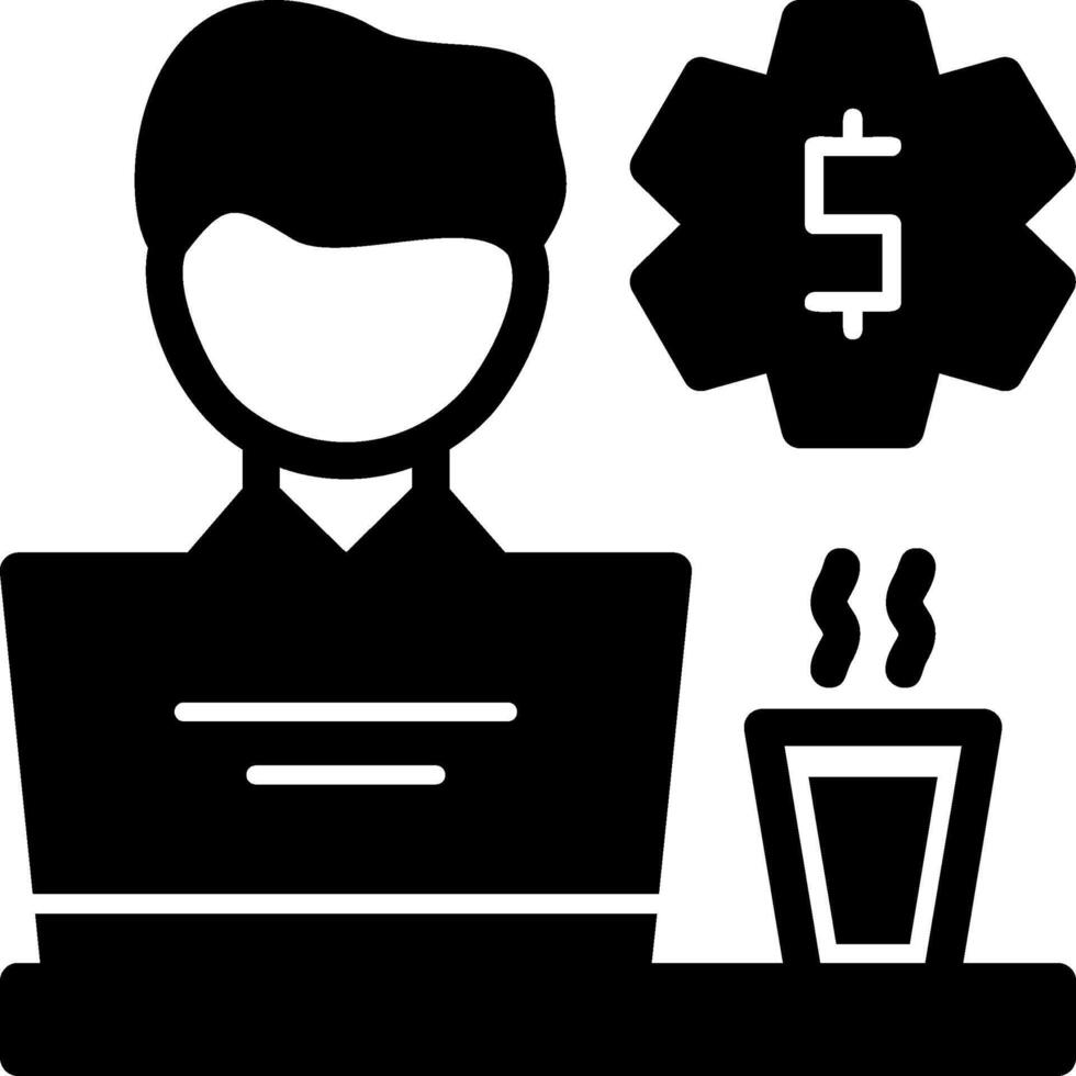 Freelance gig Glyph Icon vector