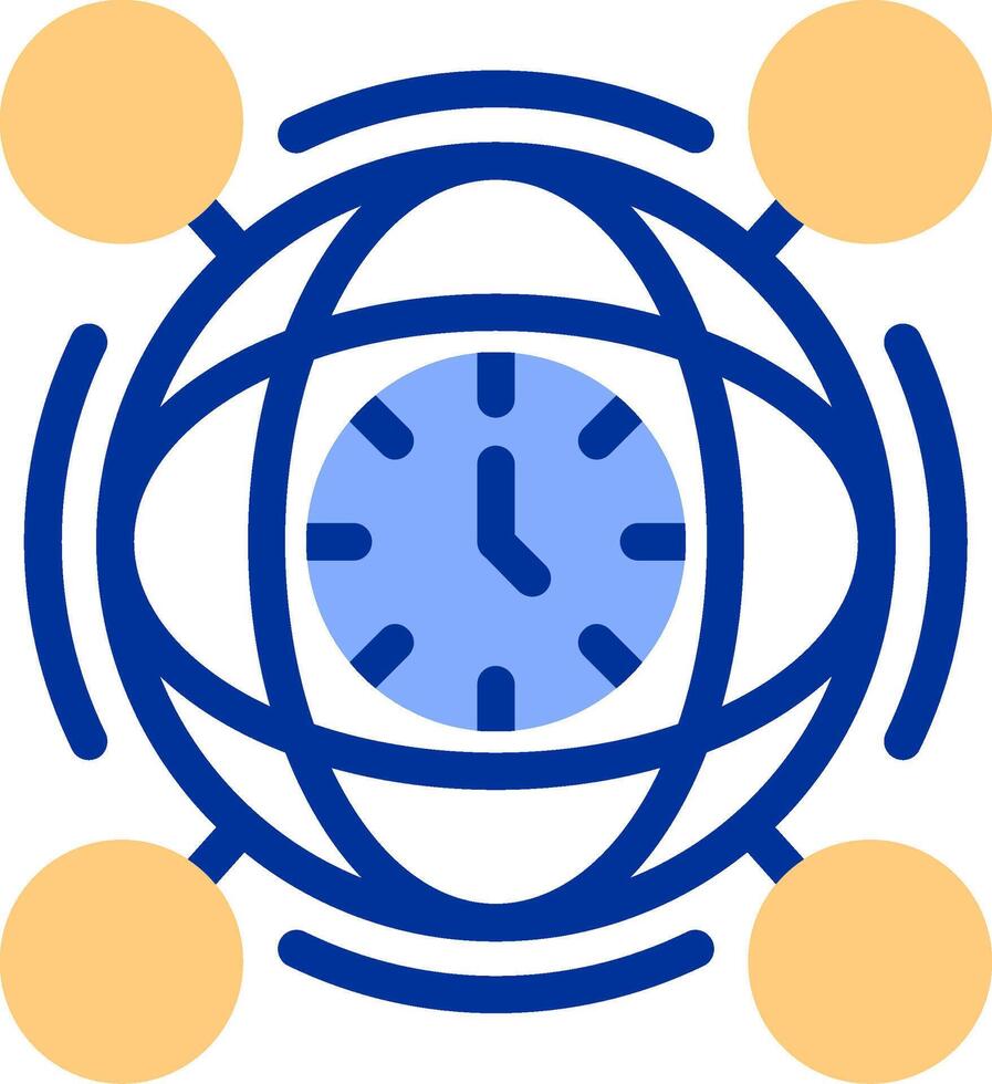 Time zone Color Filled Icon vector