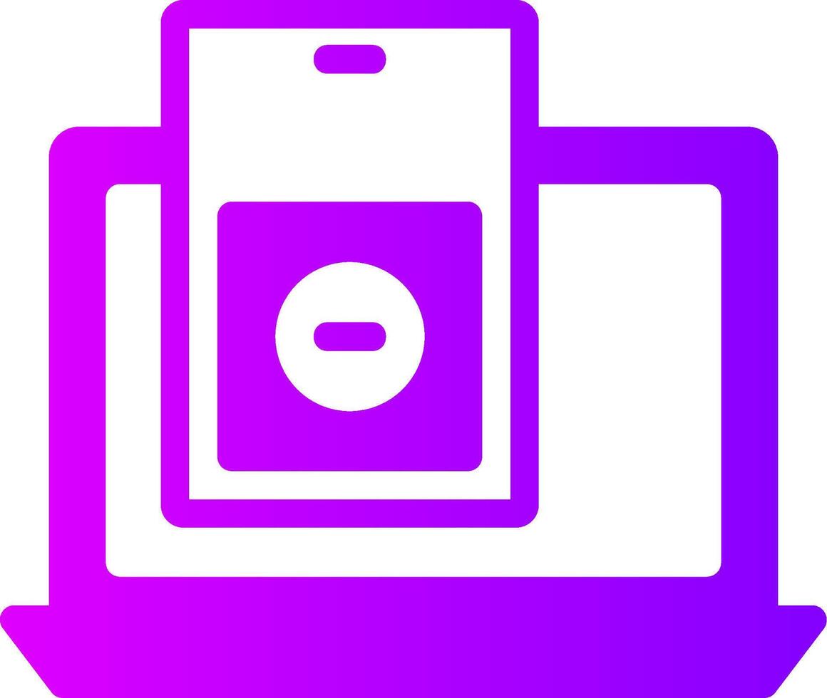 Smartphone app Solid Multi Gradient Icon vector