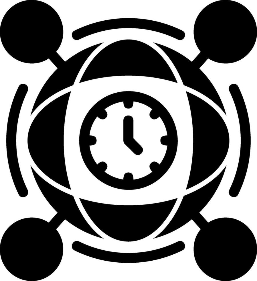 Time zone Glyph Icon vector