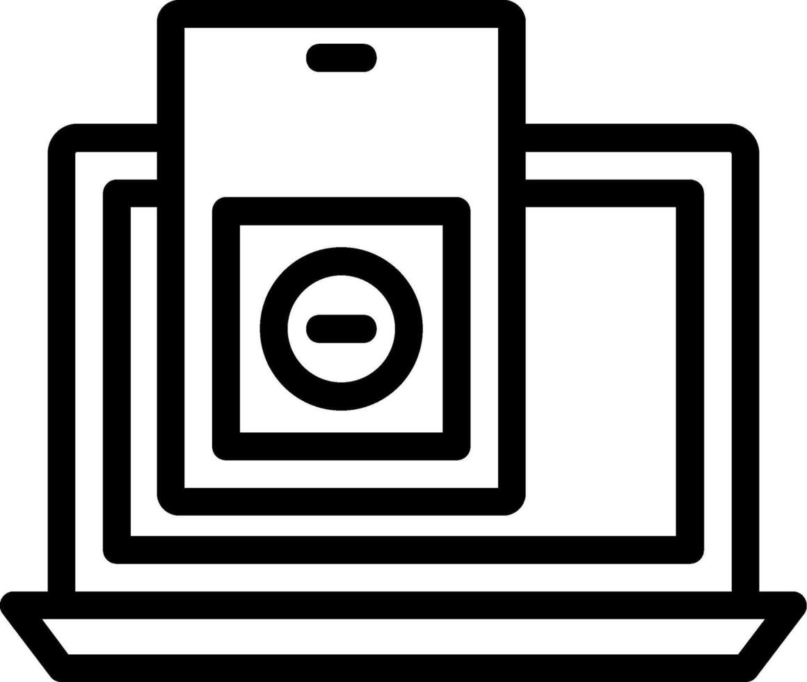 Smartphone app Line Icon vector