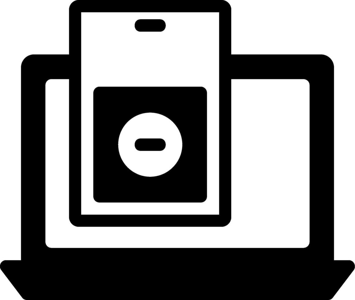 Smartphone app Glyph Icon vector