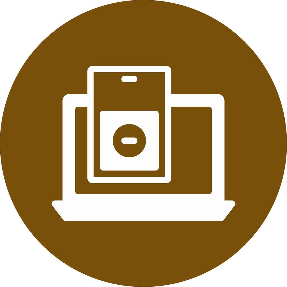 Smartphone app Glyph Circle Icon vector