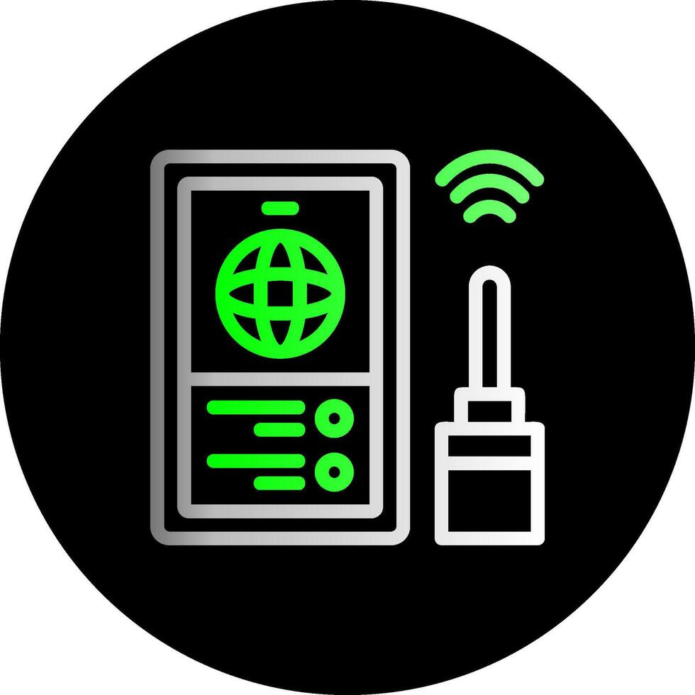 Internet signal Dual Gradient Circle Icon vector