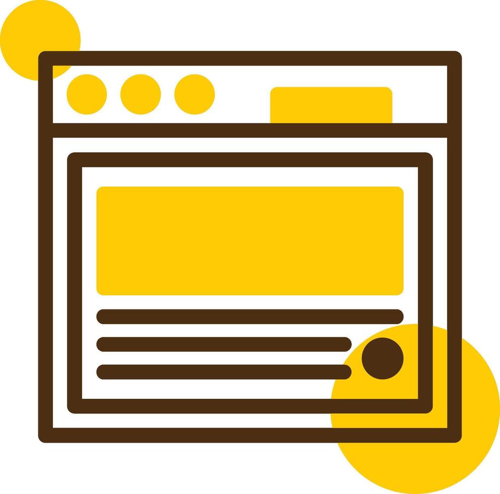 Blog post Yellow Lieanr Circle Icon vector