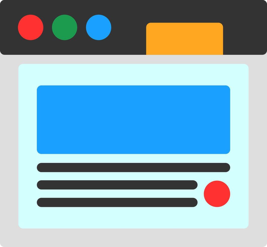 Blog post Flat Icon vector