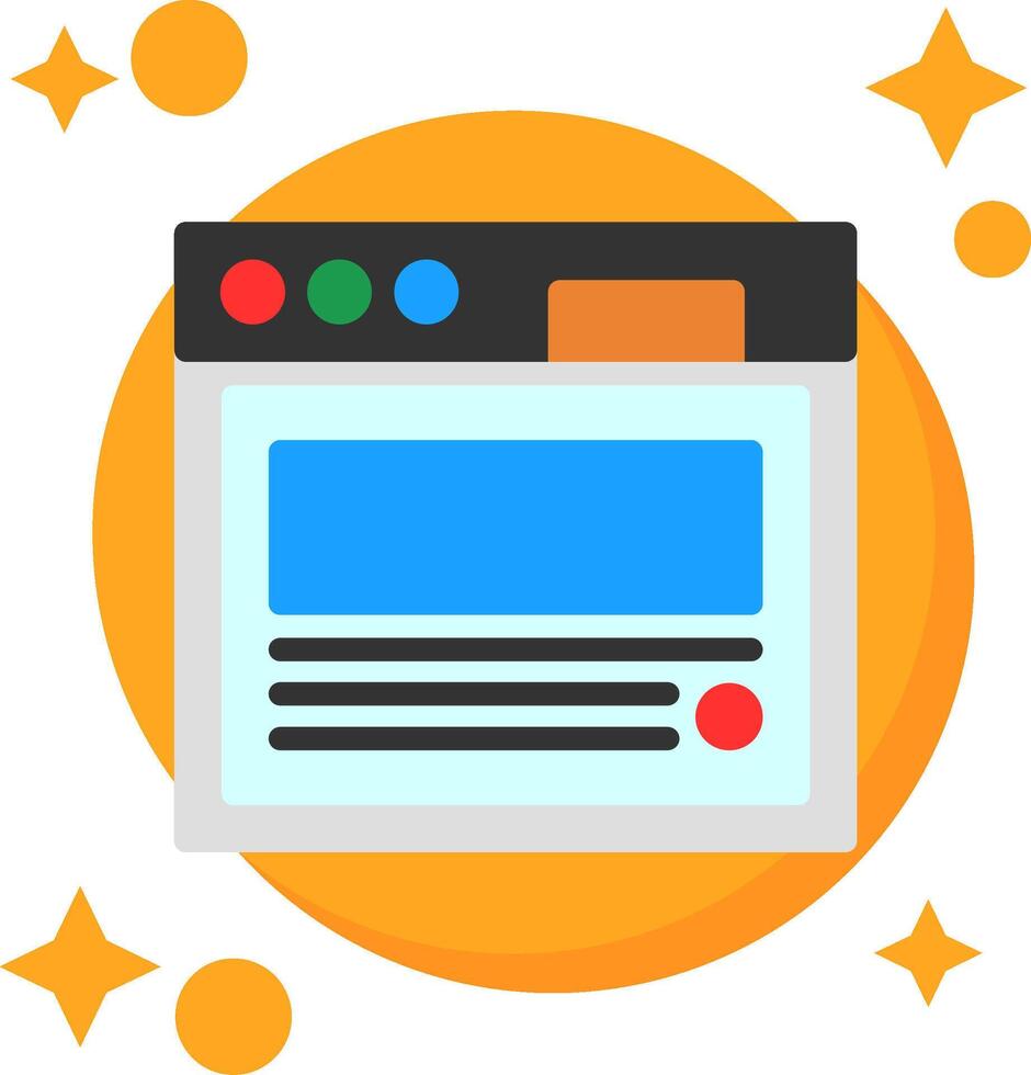 Blog post Tailed Color Icon vector