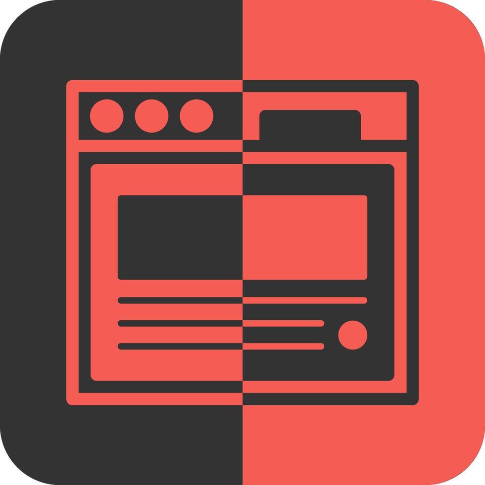 Blog post Red Inverse Icon vector