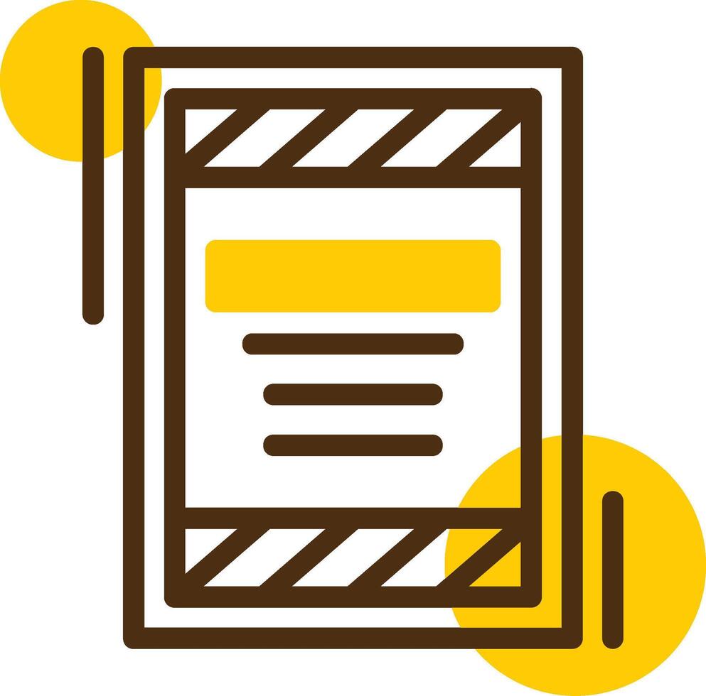 Parking fine Yellow Lieanr Circle Icon vector