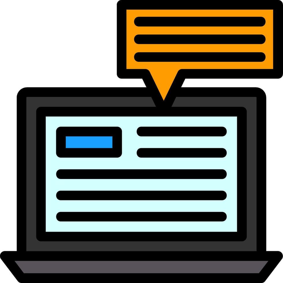 Inspirational quote Line Filled Icon vector