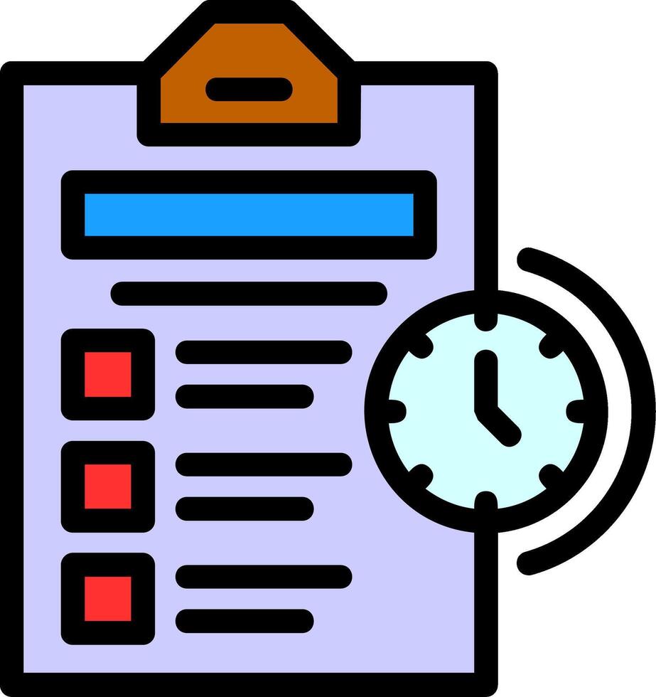 Meeting agenda Line Filled Icon vector