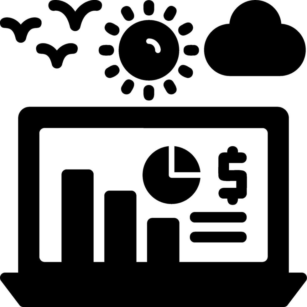 Earnings report Glyph Icon vector