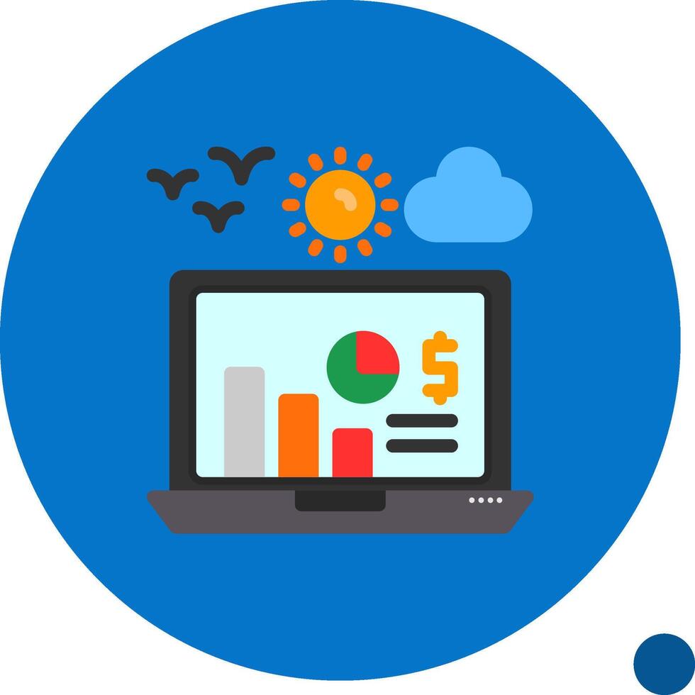 Earnings report Flat Shadow Icon vector