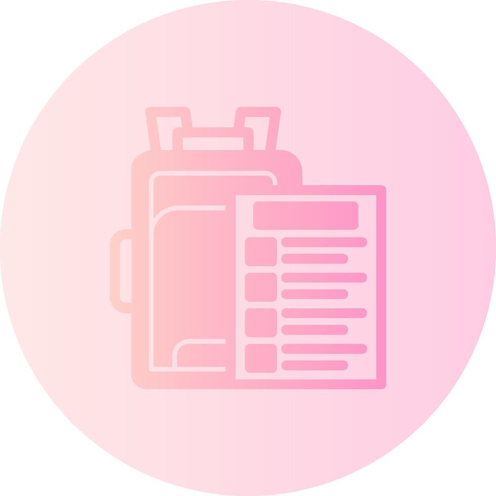 Packing list Gradient Circle Icon vector