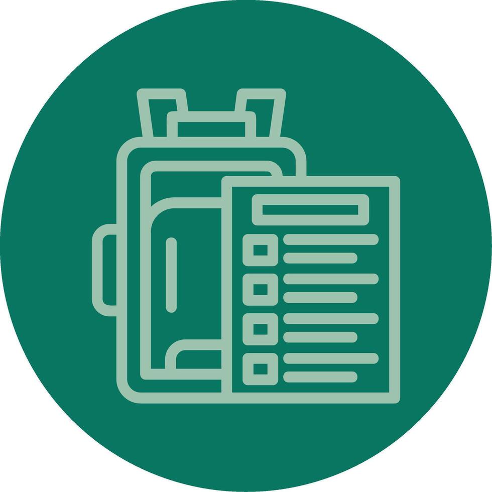 Packing list Line Multi color Icon vector