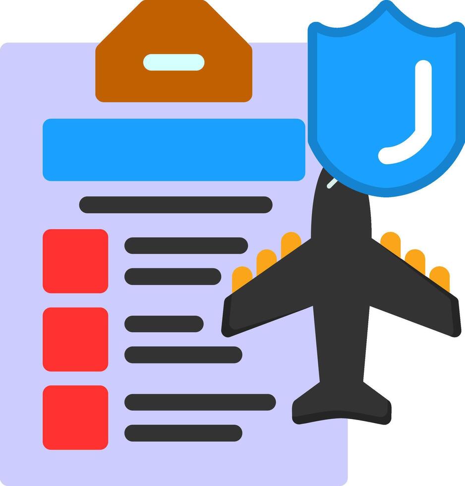 Travel insurance Flat Icon vector