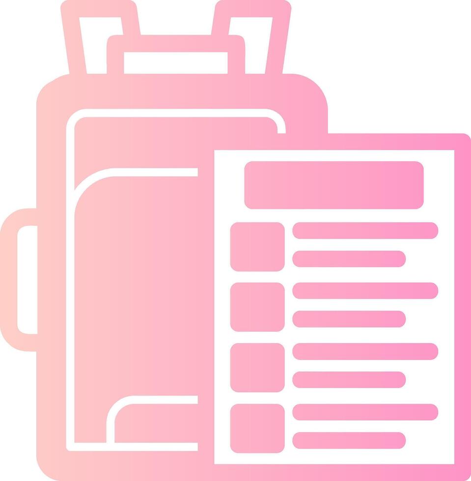Packing list Solid Multi Gradient Icon vector