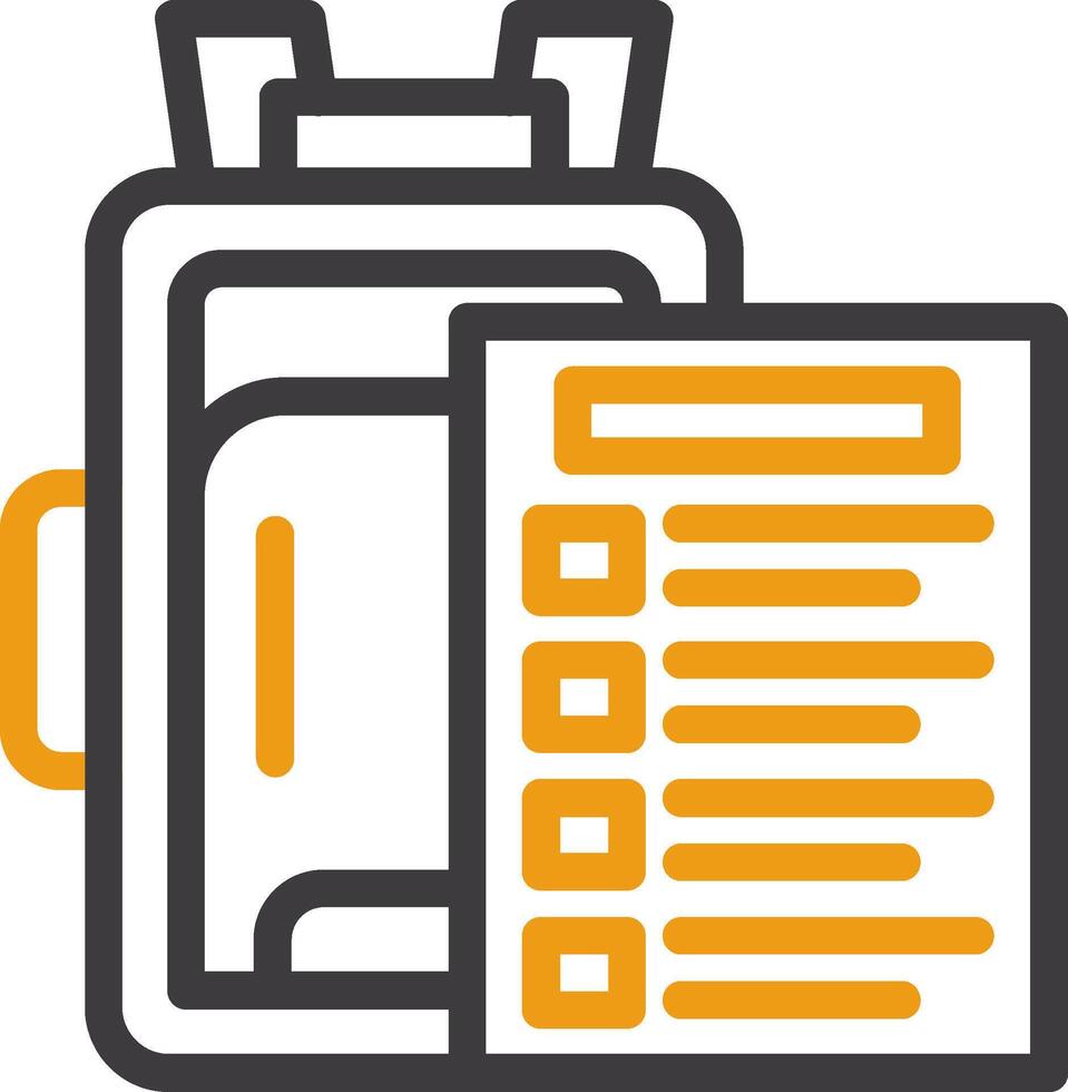 Packing list Line Two Color Icon vector