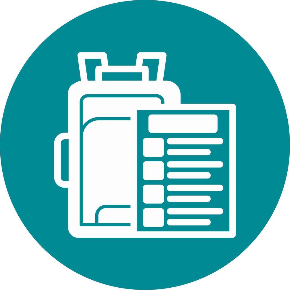 Packing list Glyph Circle Icon vector