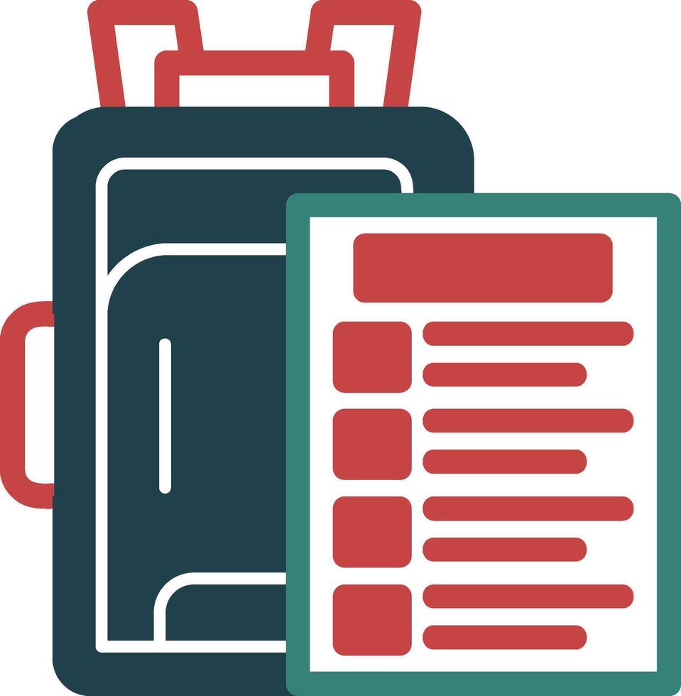 Packing list Glyph Two Color Icon vector
